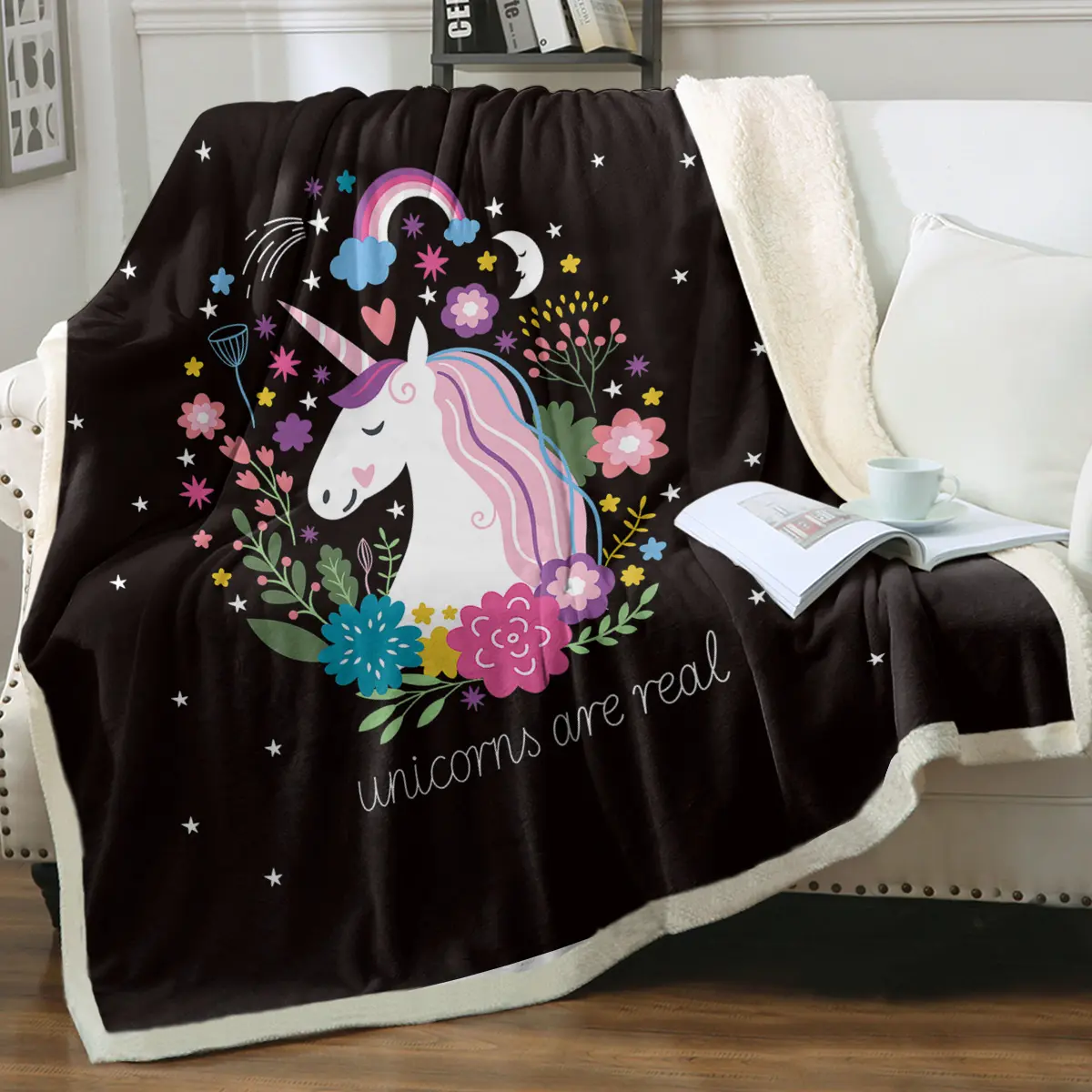 Flannel Blanket for Kids – Cute Bedding Flannel Throw, Office Nap Essential, Gift for Daughter, My Little Pony Style