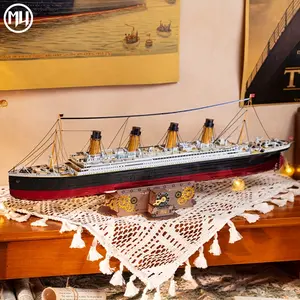 MU x MIAO SPCAE Titanic Ship 3D Metal Puzzle Mystery Unlocked Fine Design Vivid Colors Decorative Ornament Exquisite Artwork Model Gift for Christmas Birthday Halloween Educational Toy Present for Girlfriend metal  puzzles