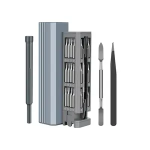 Mini Hand Tool Set 44-In-1 Precision Magnetic Drill Bits Detachable Screwdriver Kit Portable Toolbox for Home Appliance Repair