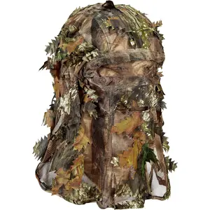 Hunting Camo Mask Full Face Covering Ghillie Camouflage 3D Leafy Headwear Breathable Adjustable for Deer Duck Turkey Hunting