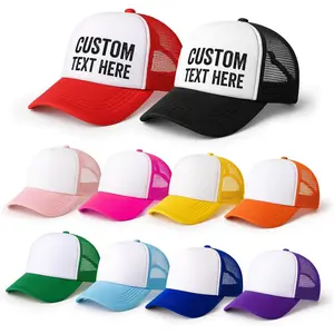 10 Pack Blank Trucker Hats Bulk, Plain Baseball Hats for DIY Heat Transfer Vinyl HTV Embroidery Team Events
