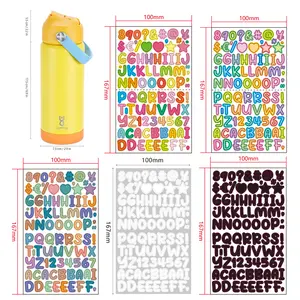 【Yawbay】Parent-Child Mini Thermos Cup 220ml/350ml, Stainless Steel Vacuum Insulated Travel Mug with Flip Top Lid | Kids Pocket-Sized Tumbler, Leak-Proof Sippy Cup with Stickers | Christmas  Gift  & Back to School Gift  Drinkware Bottled Portable Flasks