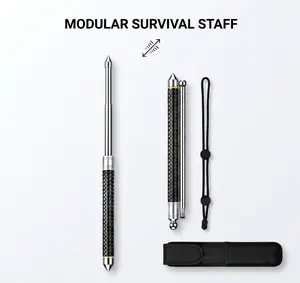 Premium 37" Retractable Trekking Pole, Collapsible Hiking Stick with Anti-Slip Grip, Lightweight Heavy-Duty Walking Cane, Outdoor Gear Gifts for Men Dad Husband