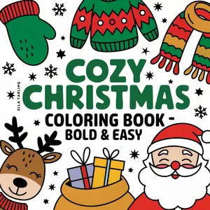 Cozy Christmas Coloring Book (Bold & Easy): 40 Simple & Cute Winter Designs for Adults, Kids & Beginners – The Perfect Holiday Gift!