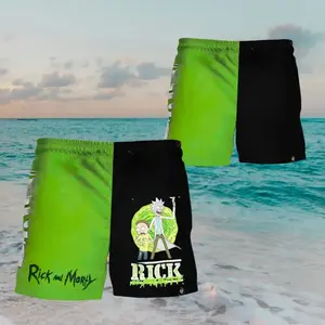 Rick and Mortyy Unisex Hawaiian Short, Hawaiian Shirt,Summer Vibe, Men Clothes, beach short, Perfect Gift For Fans