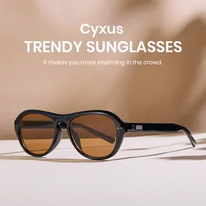 Cyxus Oval Retro Sunglasses for Women Men Trendy Sunglasses UV Protection for Outdoor - 1239