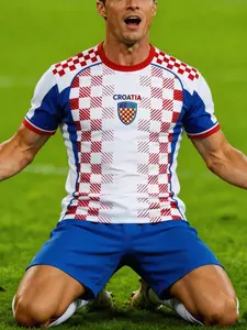 2026 World Cup Croatia Football Jersey, Unisex Youth Series, Professional Match Shirt, Comfortable Round Neck T-Shirt, Outdoor Sports Wear, Soccer Tee, Sports Clothing, Sportswear, Sports Tops