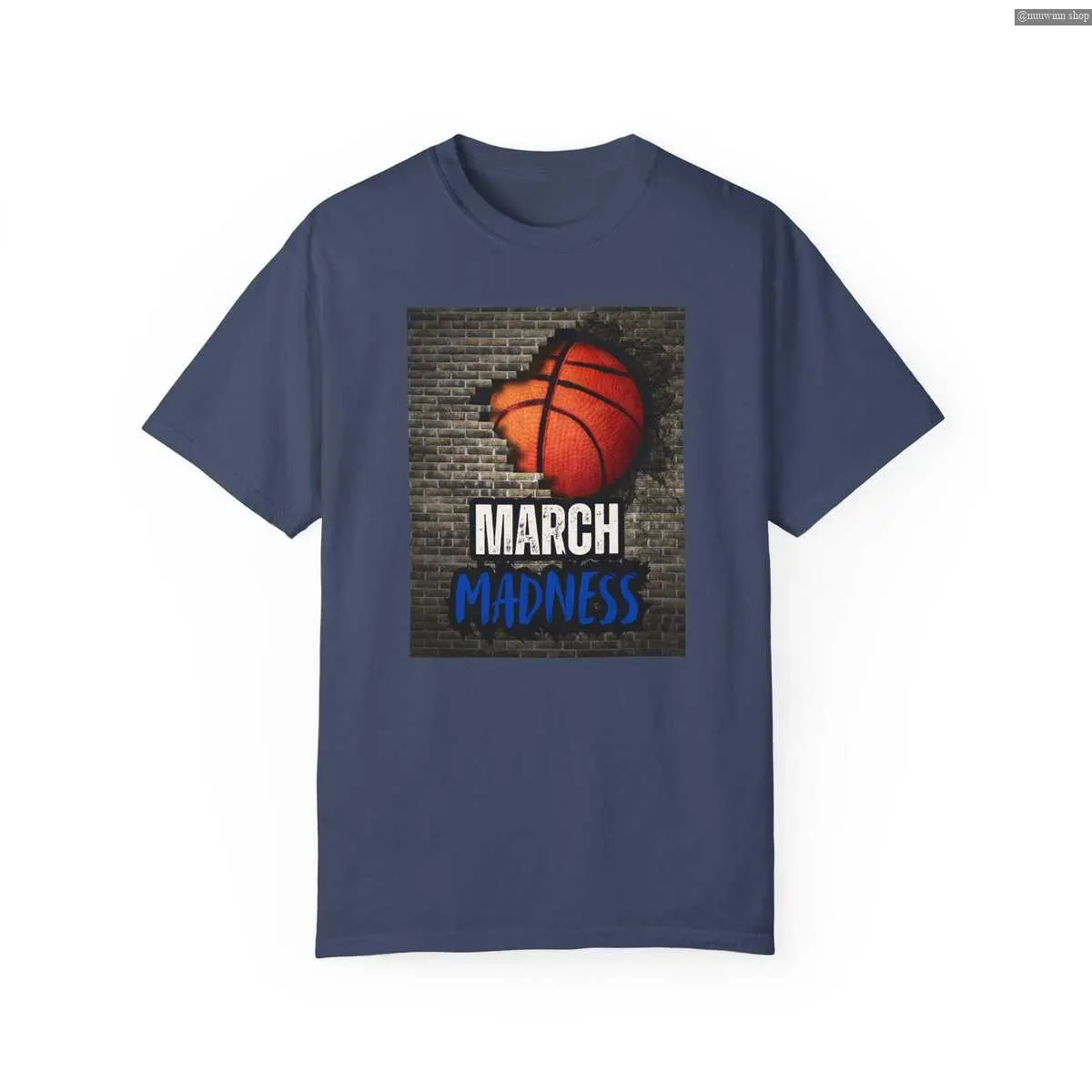 Basketball March Madness Unisex Garment-Dyed T-Shirt, Basketball Fan Tee , Couple style