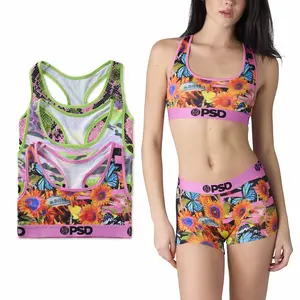 PSD Womens Summer Vibe Racerback Sports Bra 3-Pack - Comfortable, Breathable, Ultra-light Fabric