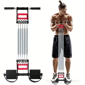 Spring strong resistance band | multifunctional chest muscle expander grip strength trainer abdominal muscle shaper three-in-one adjustable home fitness equipment for arm chest and back strength training Adjustable Bar