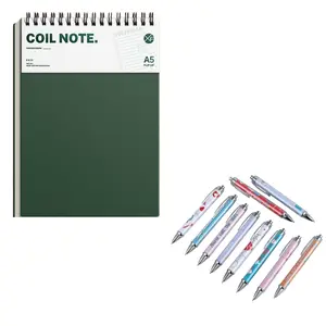 Nurse Theme Cartoon Retractable Ballpoint Pen Set, Cute Design, A5 Flip Notebook, Waterproof PP Cover, 60 Lined Pages, Ideal for Healthcare, Students, Office Use