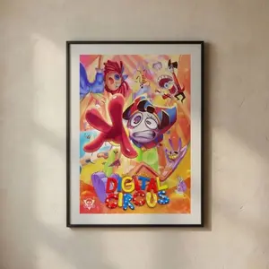 The Amazing Digital Circus Poster, Pomni Jax Ragatha Wall Art, Digital Circus Room Decor, Colorful Cartoon Poster For Fan, Tadc Home Decor