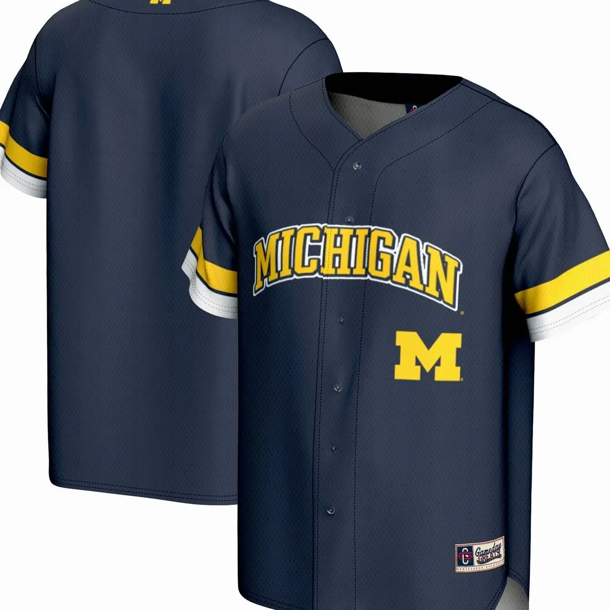Men Jesey Wolverines GameDay Greats  Spirit Baseball Jersey - Navy