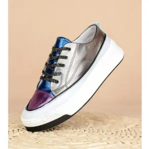 Gaby pewter sneaker silver