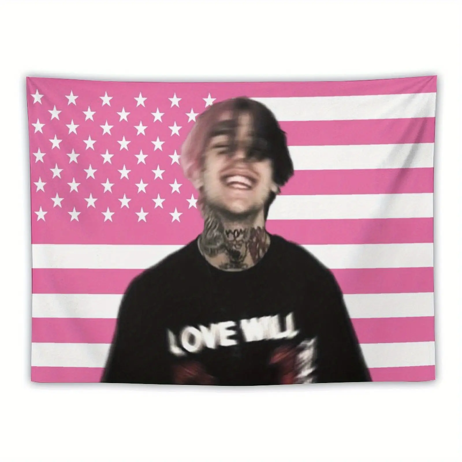 Lil Peep Themed Tapestry, National Flag Wall Hanging |   Very Suitable for Bedroom, Living Room, Dormitory Decoration, Bedroom Walls 40*60INCH
