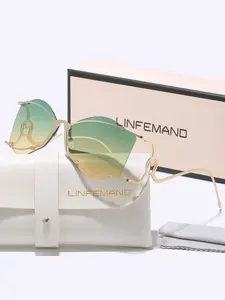 Unisex Uv400 Sunglasses, Trendy Casual Sunglasses, Unique Design Fashion Accessory, Perfect Party & Festival Gift, Linfemand Stylish Sun Glasses