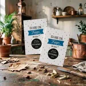 2 Sheets Devon 'i Have a Question' Godparent Invitation Scratch Cards, Polka Dot Design, Baptism Surprise, Creative Gift, Family Gathering