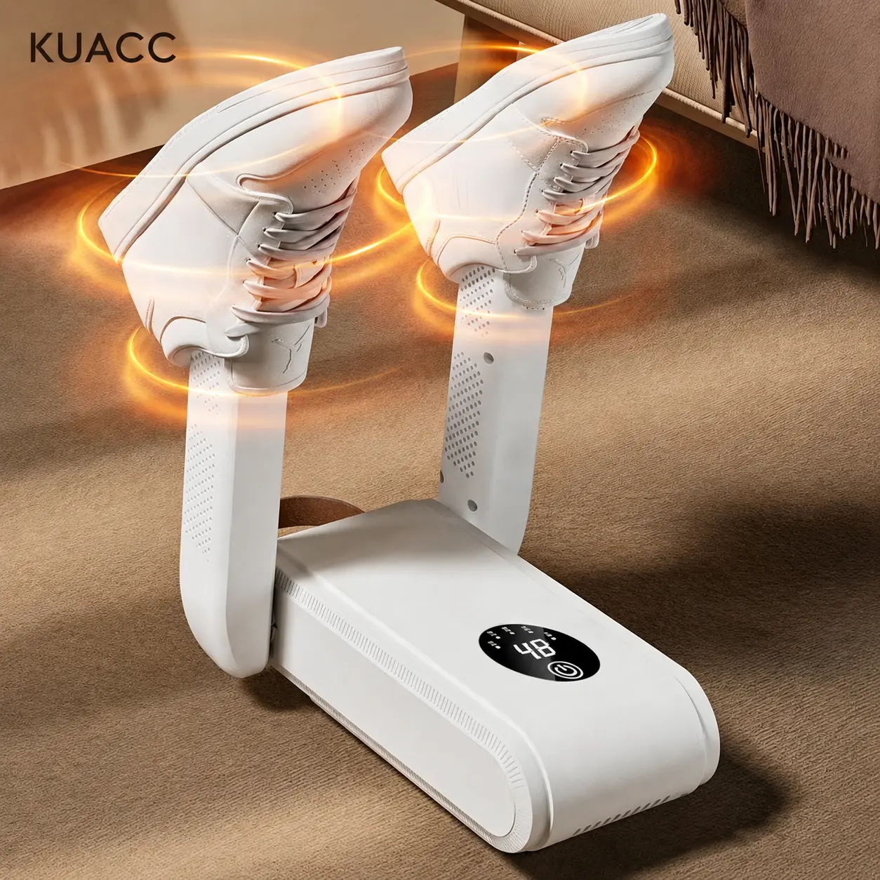 360° Digital Shoe Dryer with Hot Air Circulation,Temperature Display, Fast Drying for All ShoeTypes,Upgraded Temperature Control Boot Dryer ShoeDryer Portable Glove Dryer & Boot Warmer, AutomaticShut-Off Timer, Folding Design, Smart Panel