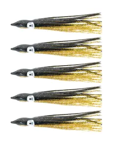 BLUEWING Trolling Squid Skirts 5in Fishing Saltwater Squid Lures Fishing Saltwater Octopus Skirt for Freshwater and Saltwater Fishing