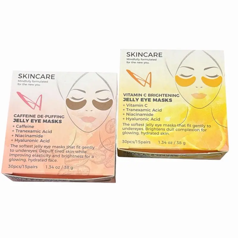 Vitamin C Brightening & Caffeine Coffee Hydrating Eye Mask Set with Hyaluronic Acid - Under Eye Brightener to Restore, Spa Ash 15 Pairs x2 (Total 30 Pairs)