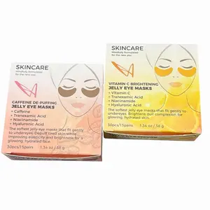 Vitamin C Brightening & Caffeine Coffee Hydrating Eye Mask Set with Hyaluronic Acid - Under Eye Brightener to Restore, Spa Ash 15 Pairs x2 (Total 30 Pairs)