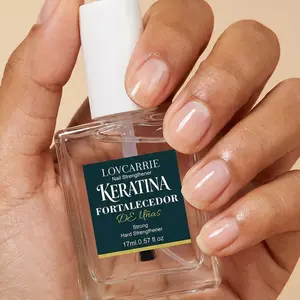 LOVCARRIE Keratin Nail Strengthener, Strengthening & Repairing, Clear Base Coat 17ml, air-dries naturally without UV light, suitable for various occasions, can be used before or after manicures