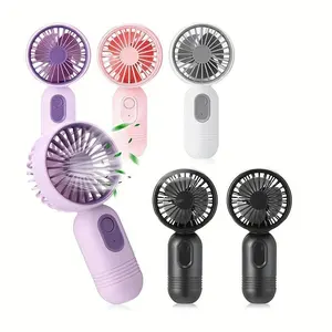 Portable Handheld Fan, USB Rechargeable Fan with 3 Speed Setting, Mini Fan for Makeup, Travel, Beach, Indoor and Outdoor Use, Multifunctional Fan