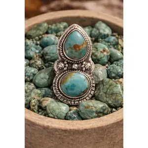 COYOTE CREEK TURQUOISE SILVER RING