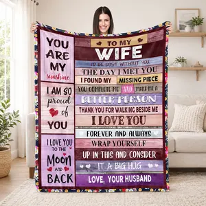 [mothers day gift ideas] Blanket Gifts for Wife Romantic Anniversary Birthday Gifts for Wife Her I Love You Presents for Wife from Husband to My Wife Warm Gifts for Christmas Valentine's Mother's Day