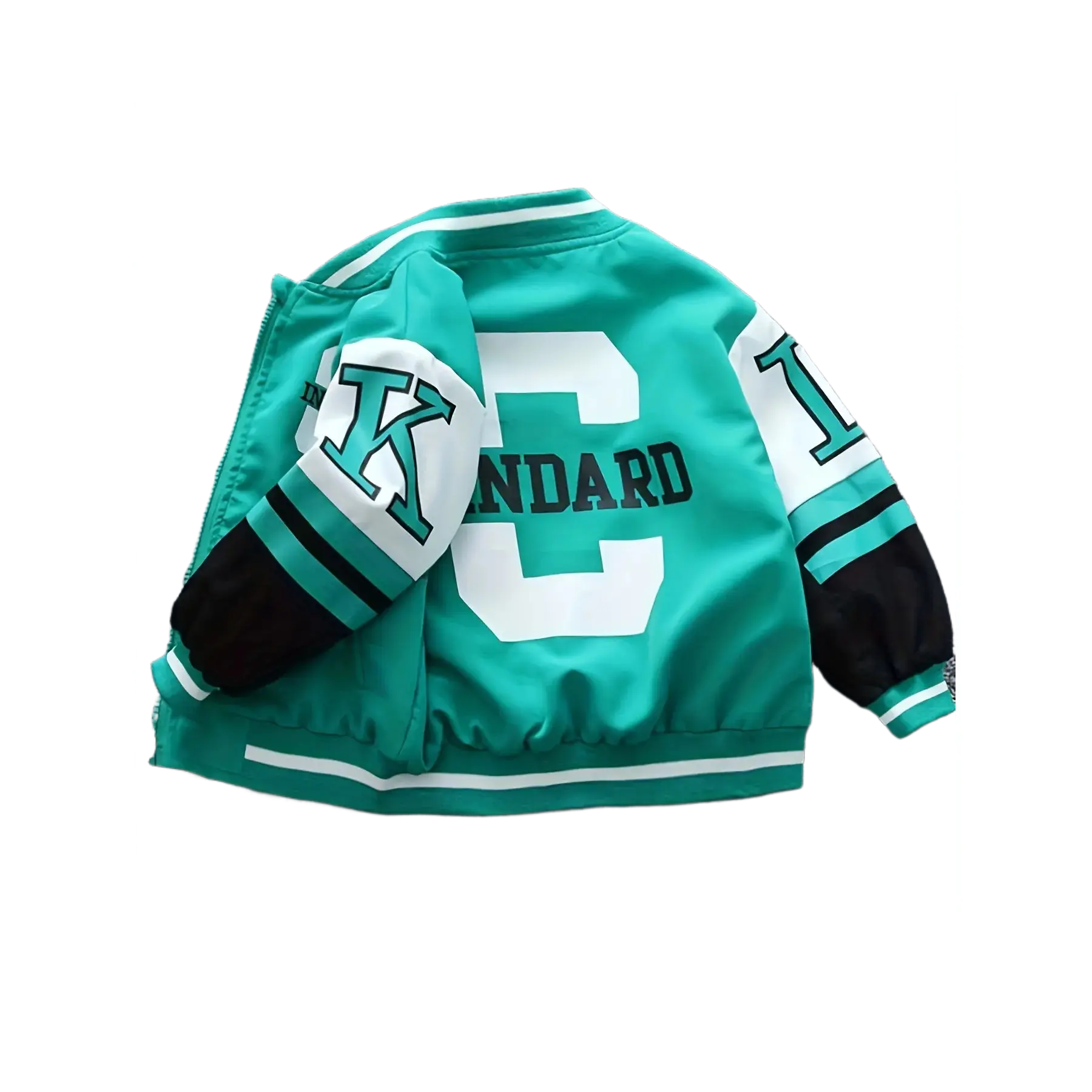 Boys Fashionable Letter Print Jacket, Long Sleeve Zip Up Colorblock Jacket, Boys Clothes Outdoor Boys' Slim Fit Formal Suit Set kids blue shirt new-DY