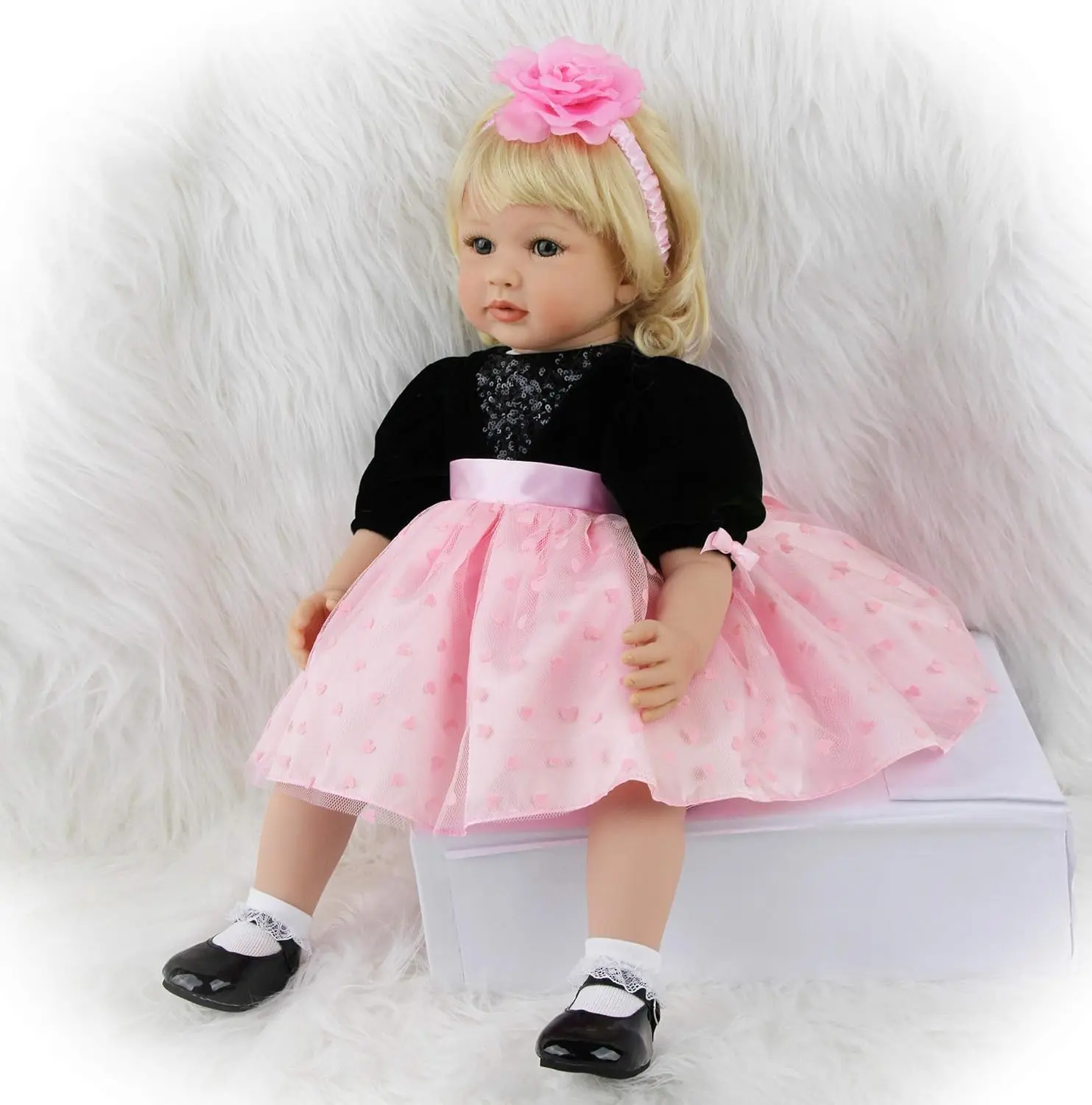 Realistic Newborn Doll, 20 Inch Silicone Real Baby Girl Realistic