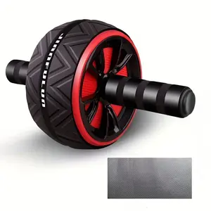 Mute Ab Roller Wheel Core Trainer, Includes Knee Pad, Arm Back Belly Workout Equipment, Body Shape Training Fitness Device, Abdominal Workout Wheel, Abdominal Exercise Equipment