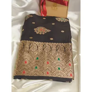 Black Party Wear Pure Viscose Saree