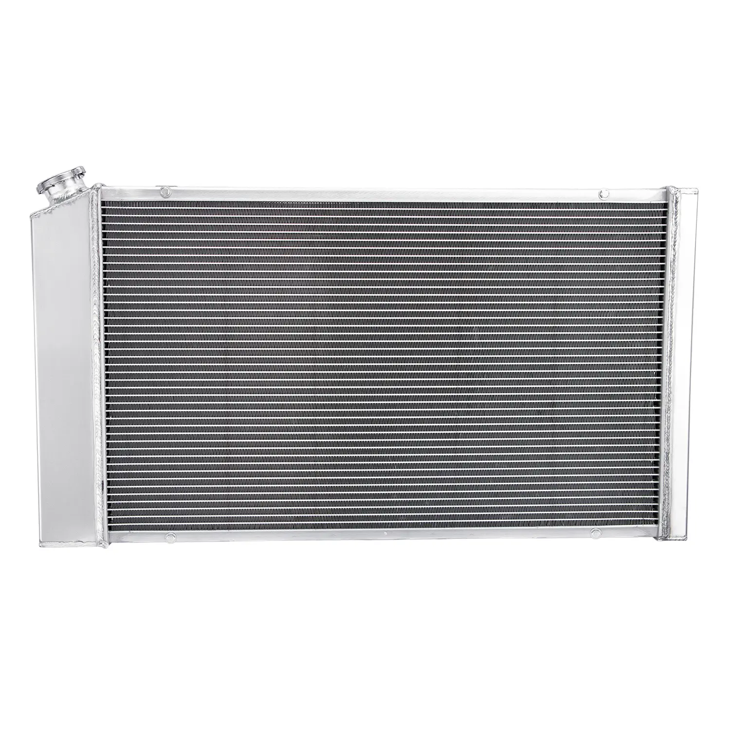 Alloyworks 4 Row Aluminum Radiator with Fan Shroud For 1968-1990 Chevy C10 K20 El Camino GMC C2500 28''W V8 18-5/8"H x 33"W