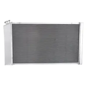 Alloyworks 4 Row Aluminum Radiator with Fan Shroud For 1968-1990 Chevy C10 K20 El Camino GMC C2500 28''W V8 18-5/8"H x 33"W