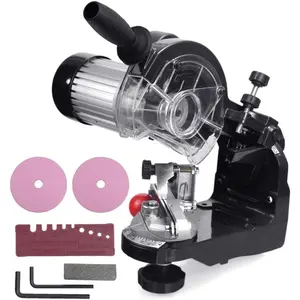 VEVOR Electric Chainsaw Sharpener, 85W Bench Saw Chain Sharpener 5000RPM, Professional Chainsaw Sharpening Tool with 2 Grinding Wheels LED Light for Woodworking, Logging, GardeningVEVOR Super Brand Day