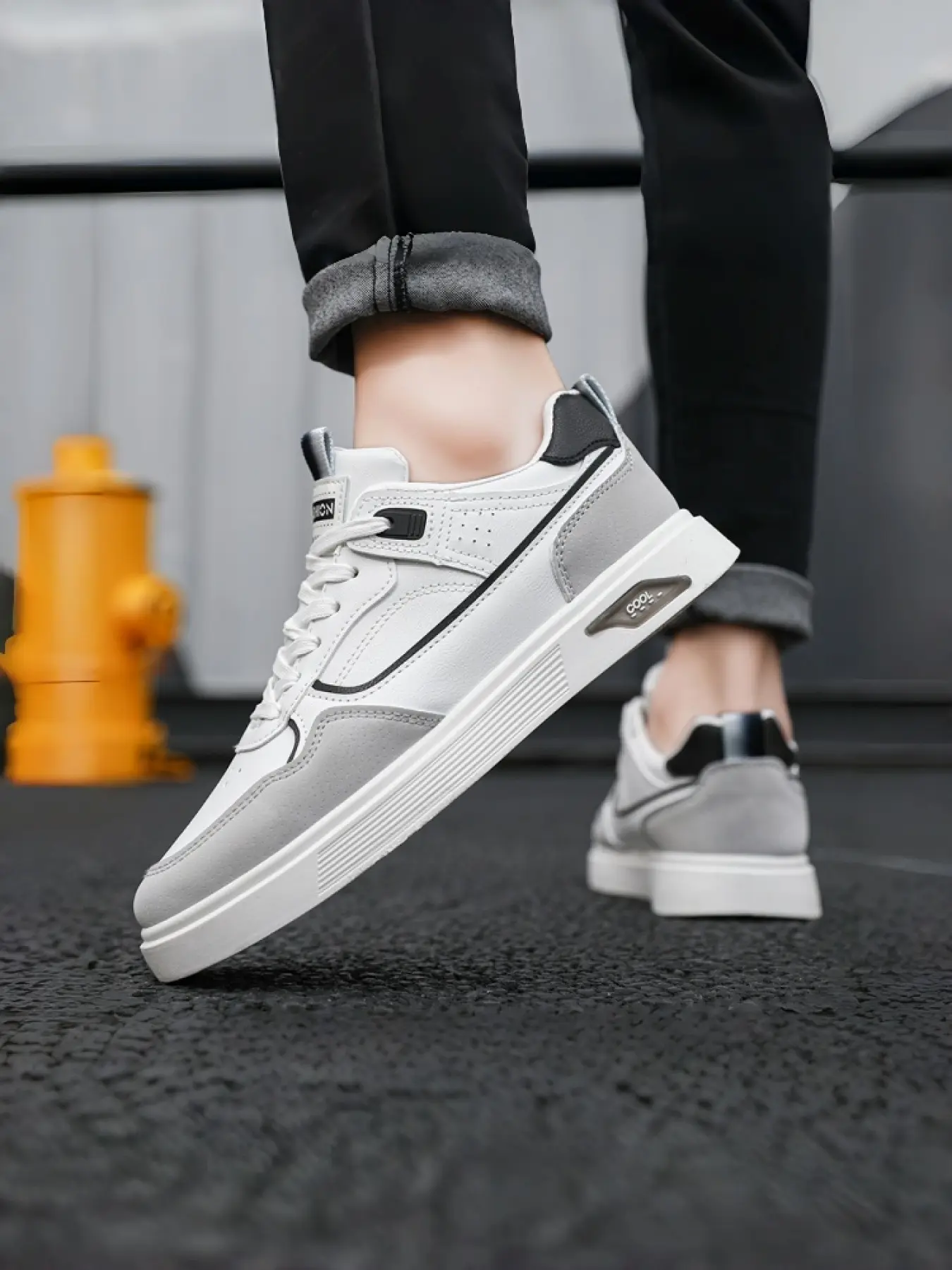 Men's Korean Style Casual Canvas Sneakers | Breathable White Low Top Skate Shoes | Versatile Streetwear Walking Shoes Footwear