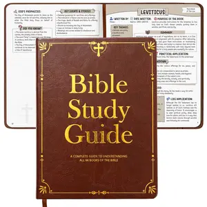 66-page Bible Study Guide for Women & Men – Beginner-Friendly Study of All 66 Books with Life Application & Reflection Notes | Ideal for Personal Group Study and Prayer, Notebook,Christian Gift (A5, PU Leather Cover)