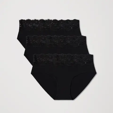 Women's Organic Lace Waist Brief 3-Pack