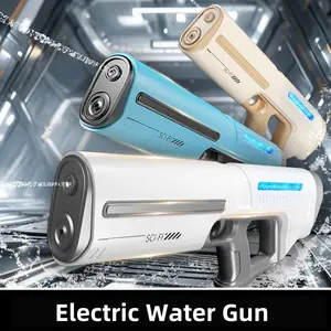 Electric Water Gun play Fully Automatic Water Suction Large Capacity Light Continuous Firing Water Blaster Summer Outdoor Toy firkids