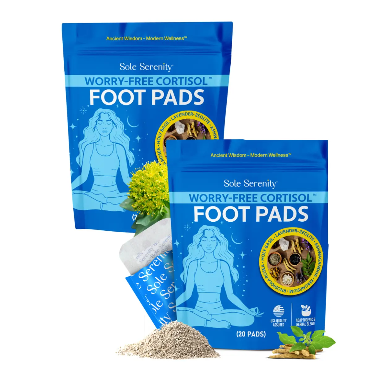 (2 Pack) Stress Relief Detox Foot Pads 