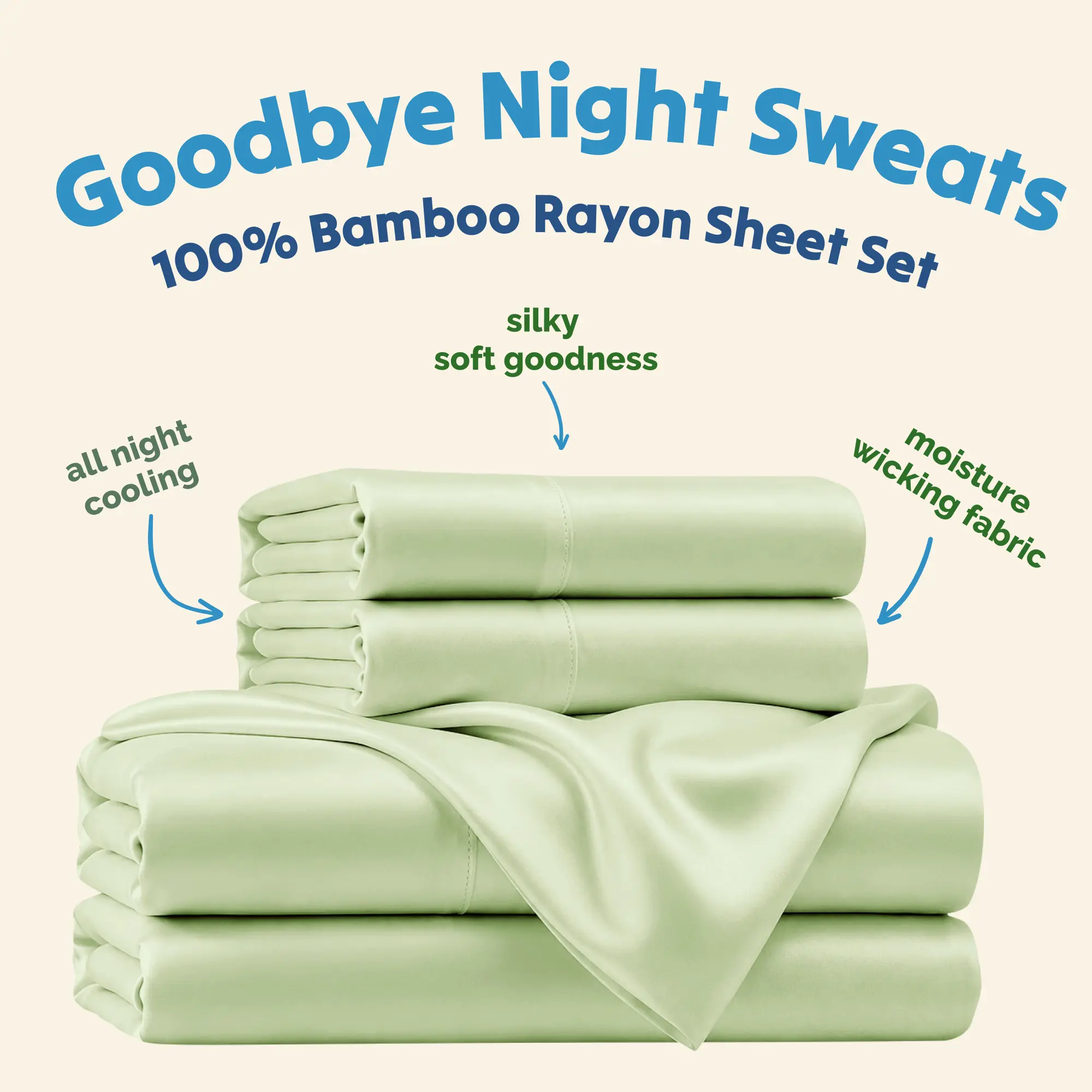 CGK | Bamboo Cooling Sheet Set - 100% Rayon From Bamboo, Cooling & Breathable, Moisture-Wicking, Lightweight, Machine Washable