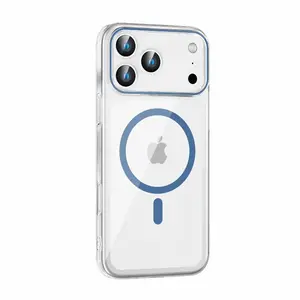Shockproof For Magsafe Clear Magnetic Wireless Charge Case For iPhone 17 Air 17 Pro Max Hybird Hard Acrylic Back Cover Bumper