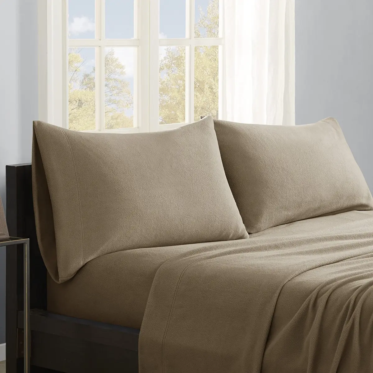 True North SHET20-531 Micro Fleece Sheet Set, Full - Brown
