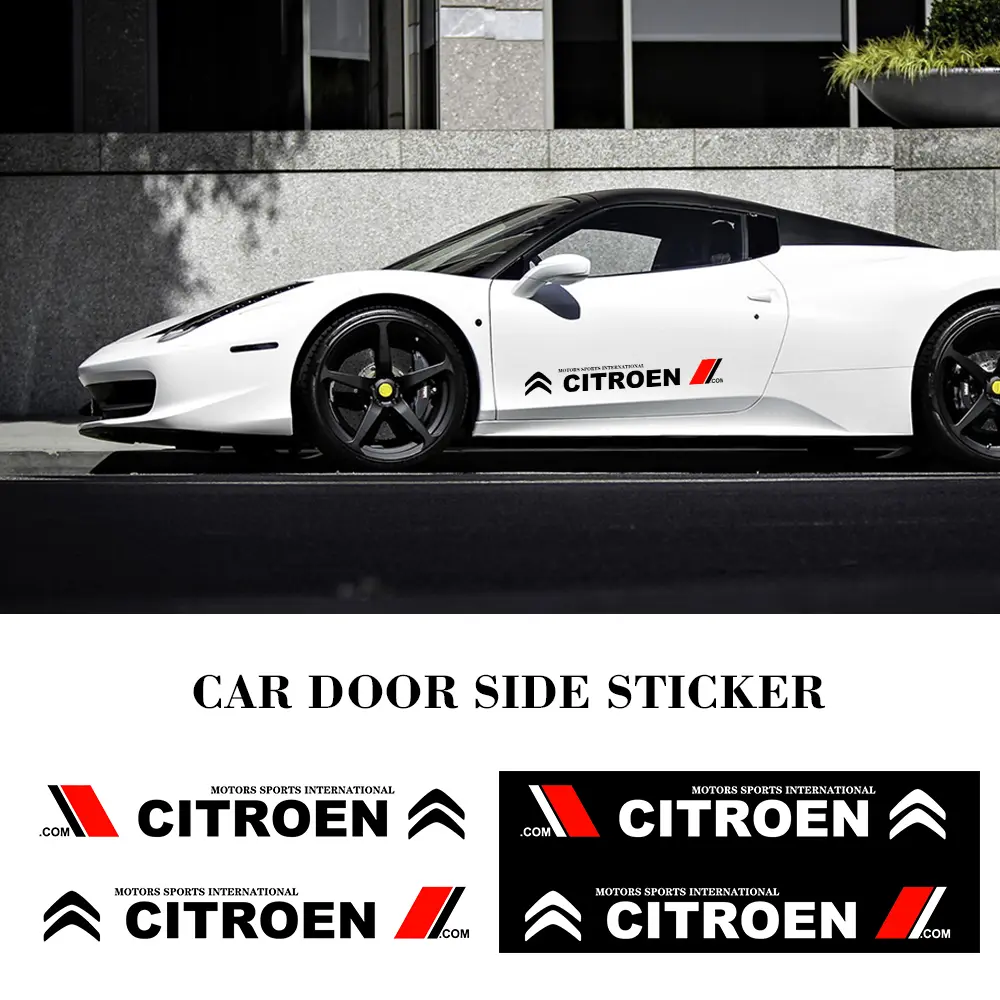 Citroen Car Body Decoration Sticker, Waterproof Side Marking Decal, Citroen Modified Design, Durable Vehicle Exterior Accessory