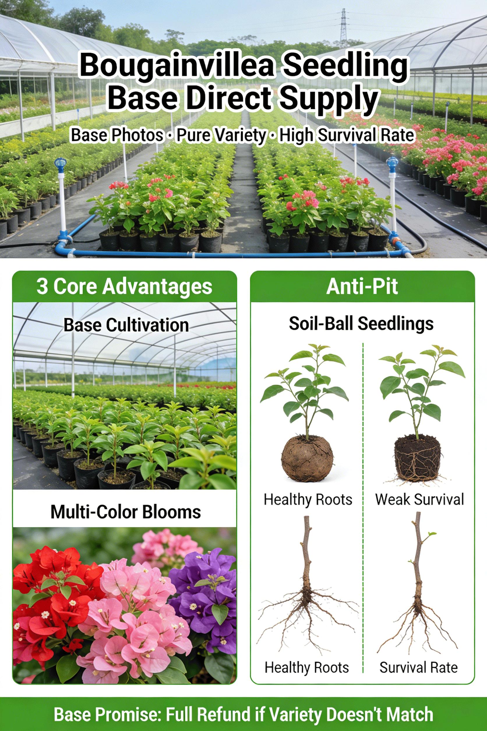 Bougainvillea Seedling for Outdoor Use | Home Gardening Flower Plant | Ideal for Patio Yard and Fence Planting