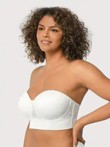 HOT Longline Strapless Bra Push Up for Women Heavy Breast Bra for Big Busted Supportive Lift Full Coverage Corset Bras