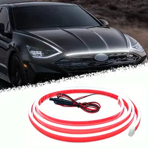 71" High-Brightness Car Hood Gap LED Light Strip Daytime Running Lights Universal Auto Exterior Decor Accessories Automotive Hood Gap Led Strip Multicolor Automotive Hood Gap Led Light Automotive Seat Gap Filler Strip Automotive Hood Gap Led Strip (White)
