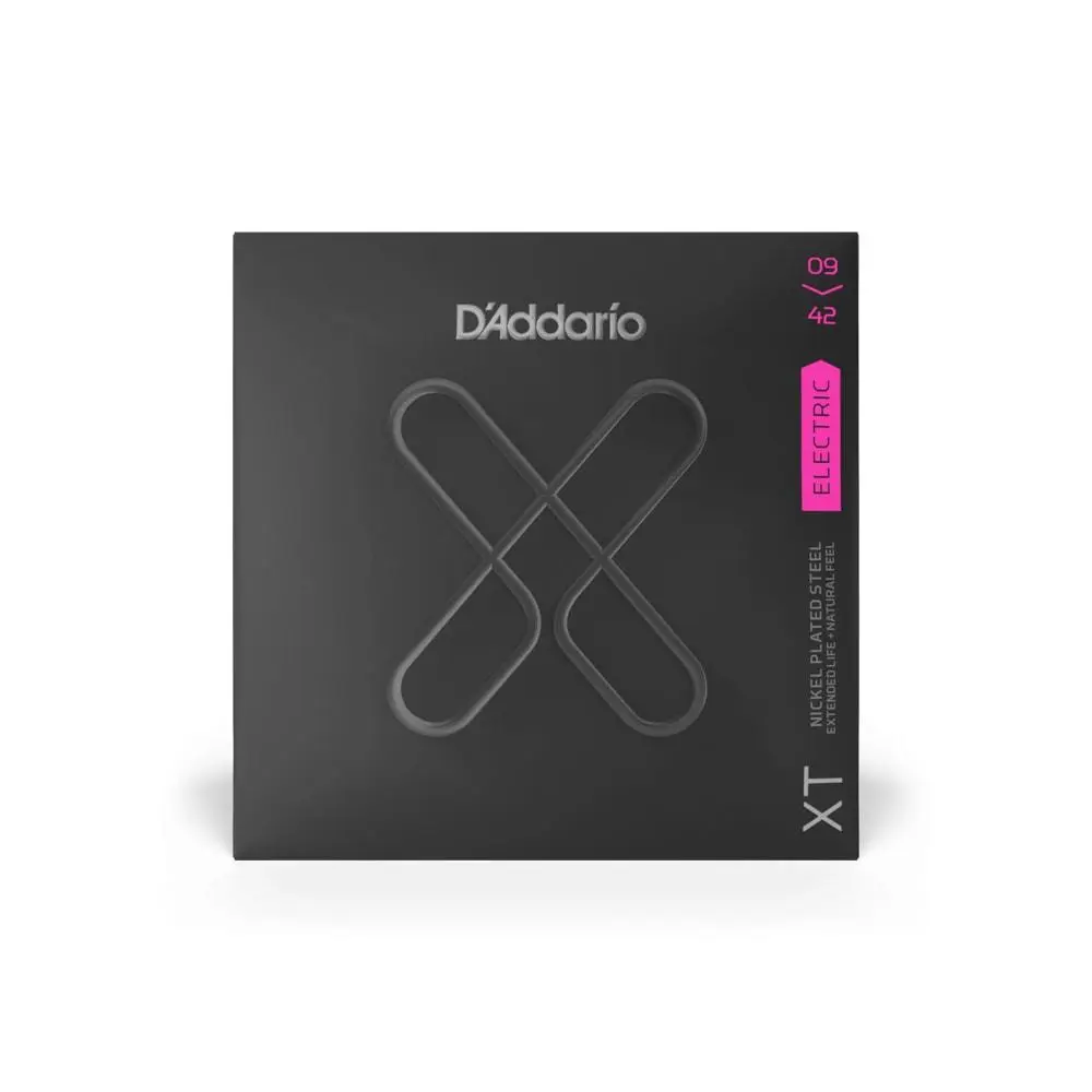 D'Addario XT Nickel-Coated Steel Electric Guitar Strings - Super Light Gauge 09-42, Advanced Corrosion Resistance, Fusion Twist Technology, Better Pitch Stability, Bright Tone, Longer-Lasting Performance, Natural Feel, Tonal Versatility, for All Ages, Pro