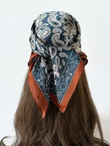 Fashionable Paisley Pattern Scarf, Paisley Print Scarf, Small Size 70cm Square Scarf, Women's Decorative Headscarf, Stylish Accessory for Daily Wear